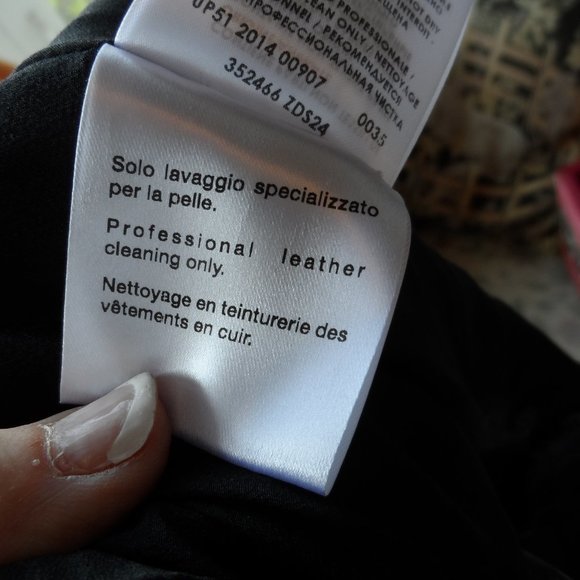 Gucci Black 100% Silk Dress with Lamb Leather Trim Size IT 42 - US 6 - Picture 16 of 16